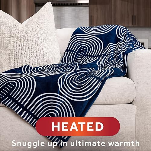 Miniatura 2 de Sunbeam Ultimate Cozy Royal Posh - Manta térmica eléctrica de terciopelo con bolsillo para manos y pies, 50 x 72pulgadas, 4 ajustes de calor,