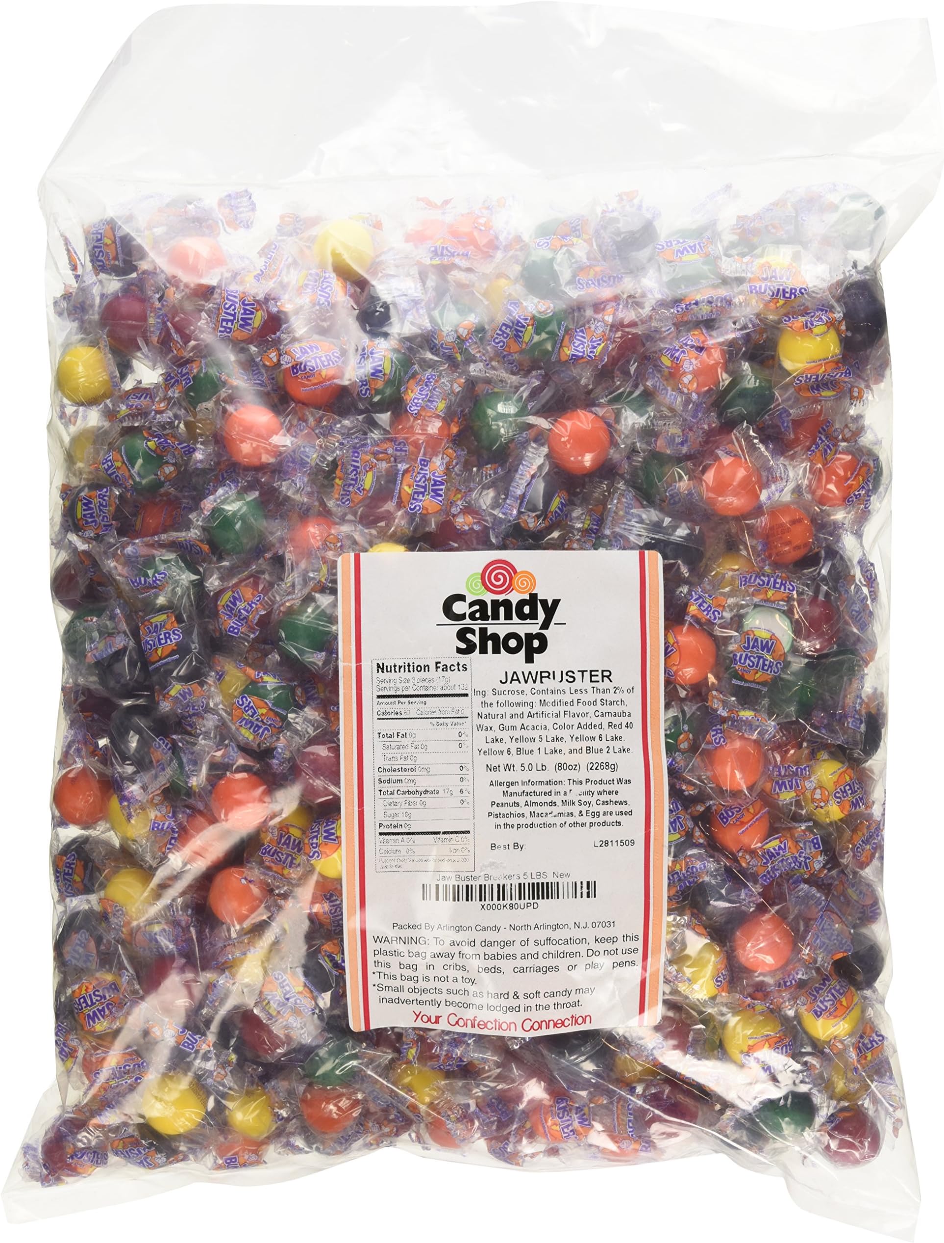 Candy Jawbreakers, 5lb. Individual Wrapped