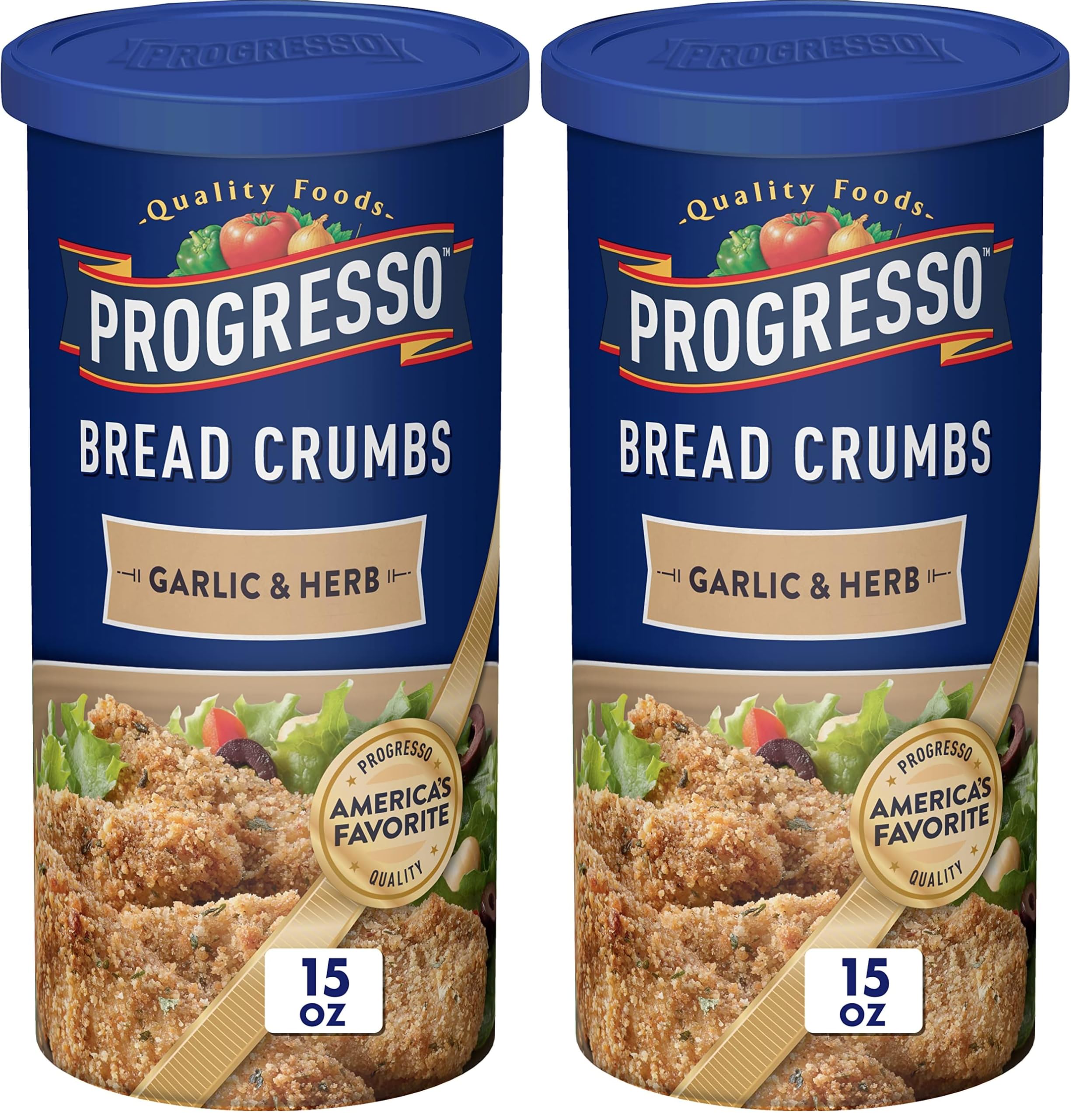 Progresso Bread Crumbs, Garlic and Herb, Cooking Ingredient, 15 oz (Pack of 2)
