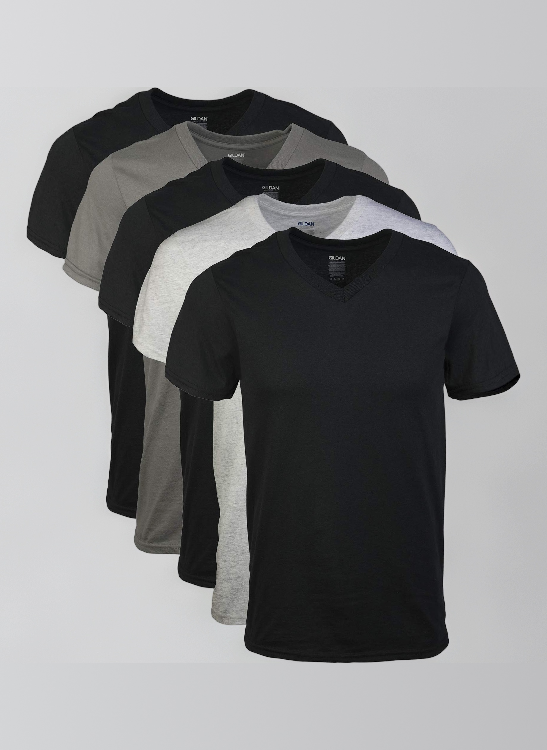 Gildan Men's V-Neck T-Shirts, Multipack, Style G1103 Undershirt