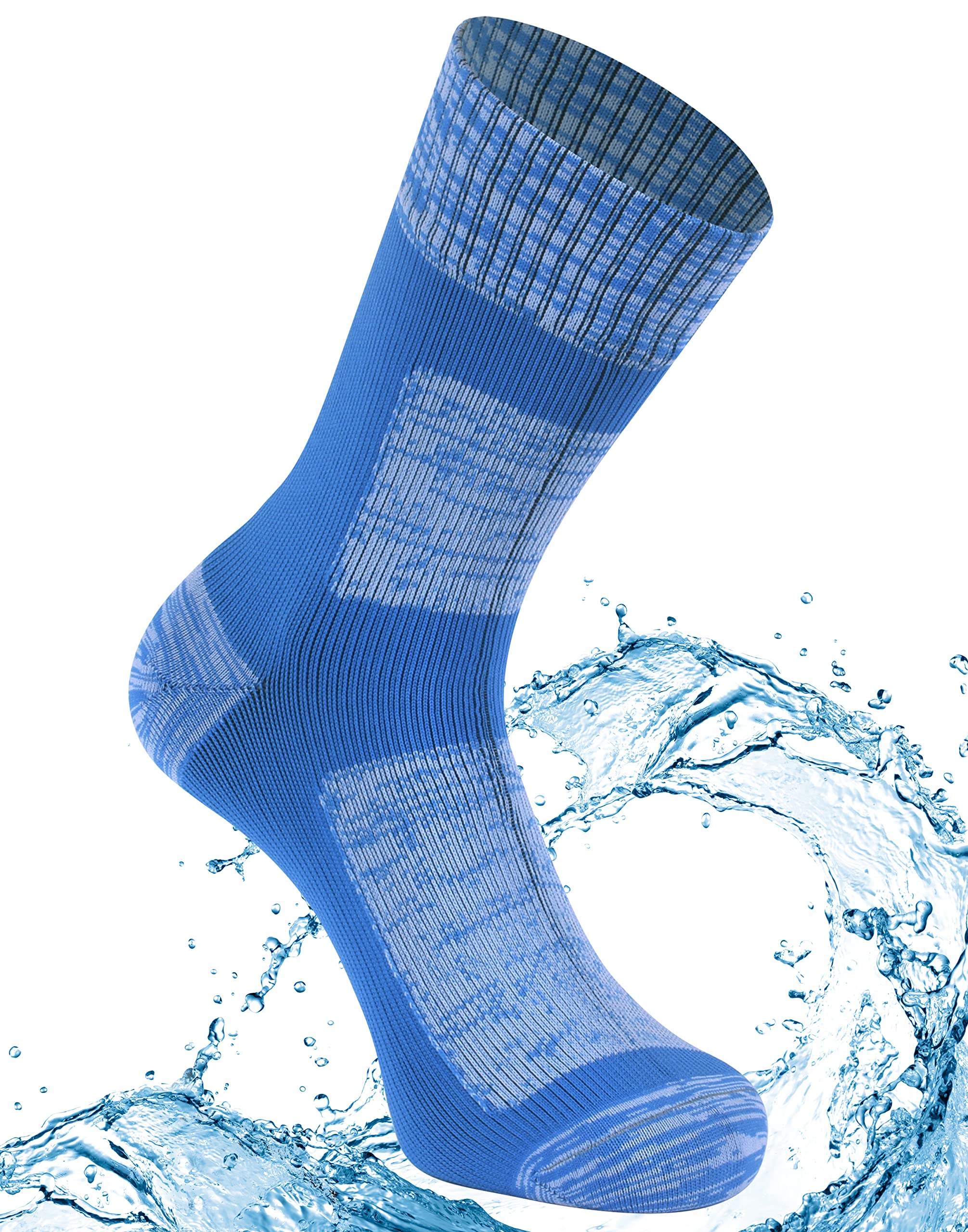 Agdkuvfhd Waterproof Breathable Socks, Unisex Cushioned Outdoor Sports Hiking Wading Trail Runing Skiing Crew Socks