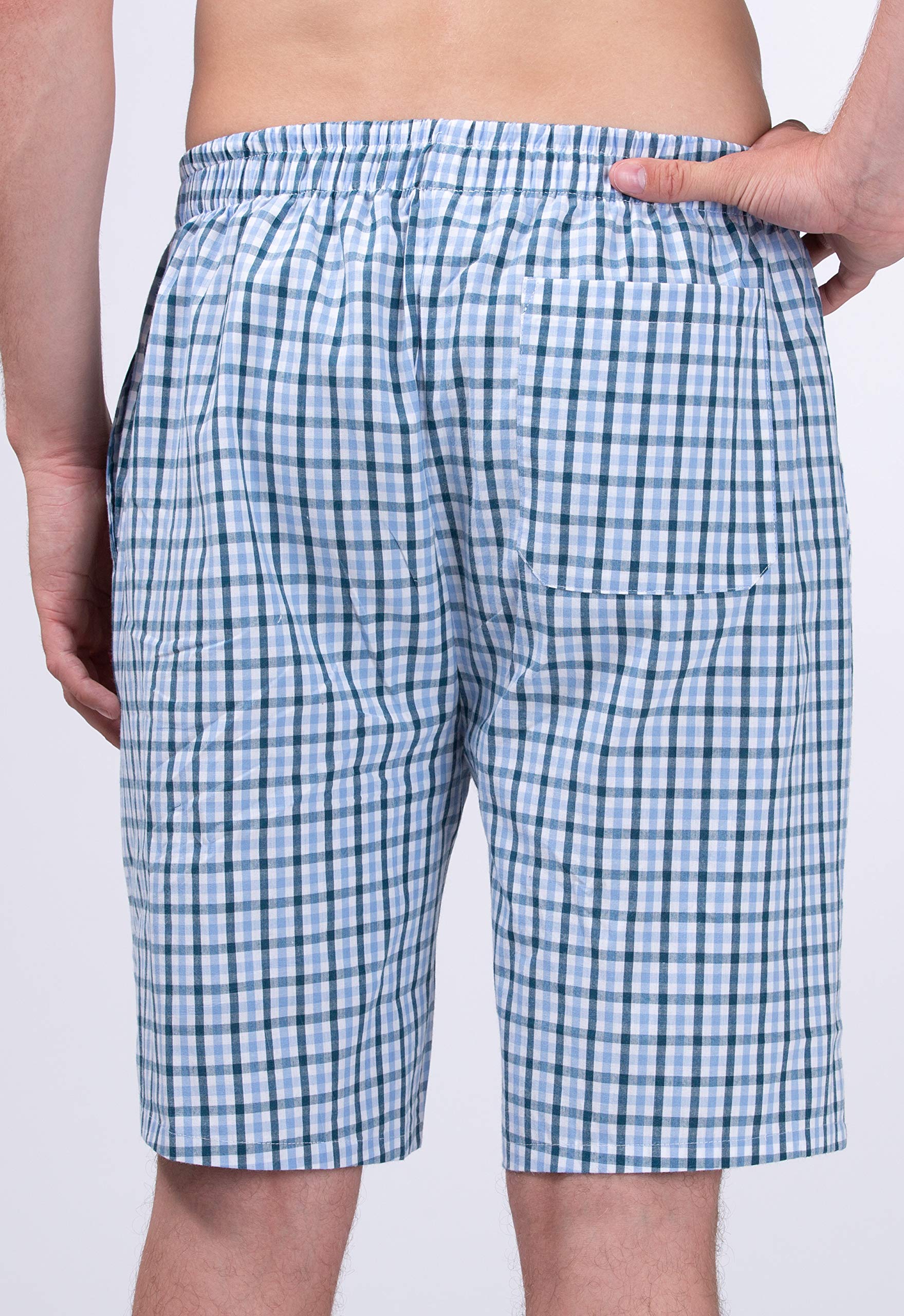 Moonline - Herren Webhose kurz als Freizeithose und Loungehose - 2 Stück im Pack