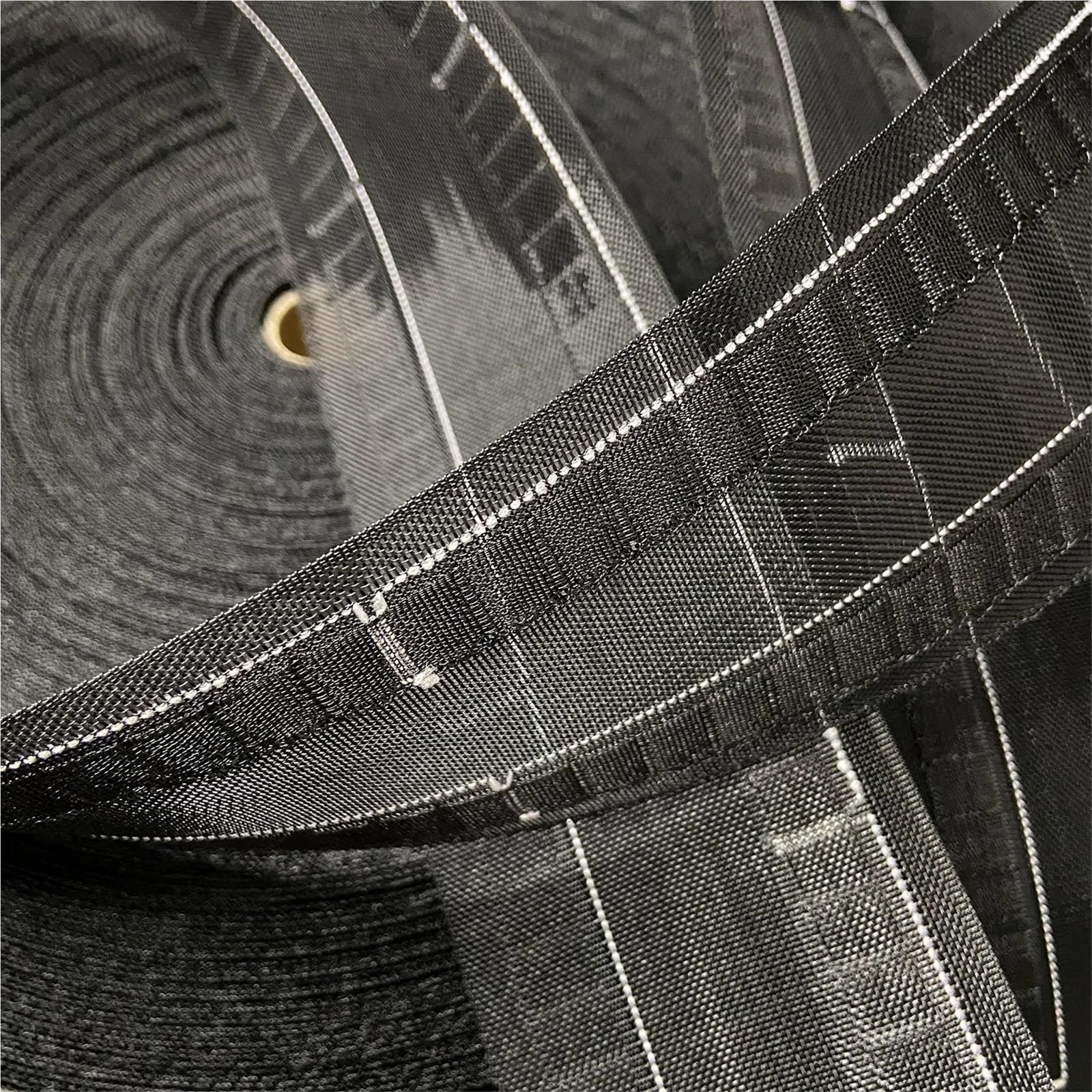 Rufflette pour Rideaux Ruban de Rideau ondulé Noir 75mm Largeur, Ruban Transparent Pliable en S, Direction for Crochet, Accessoires(10m)