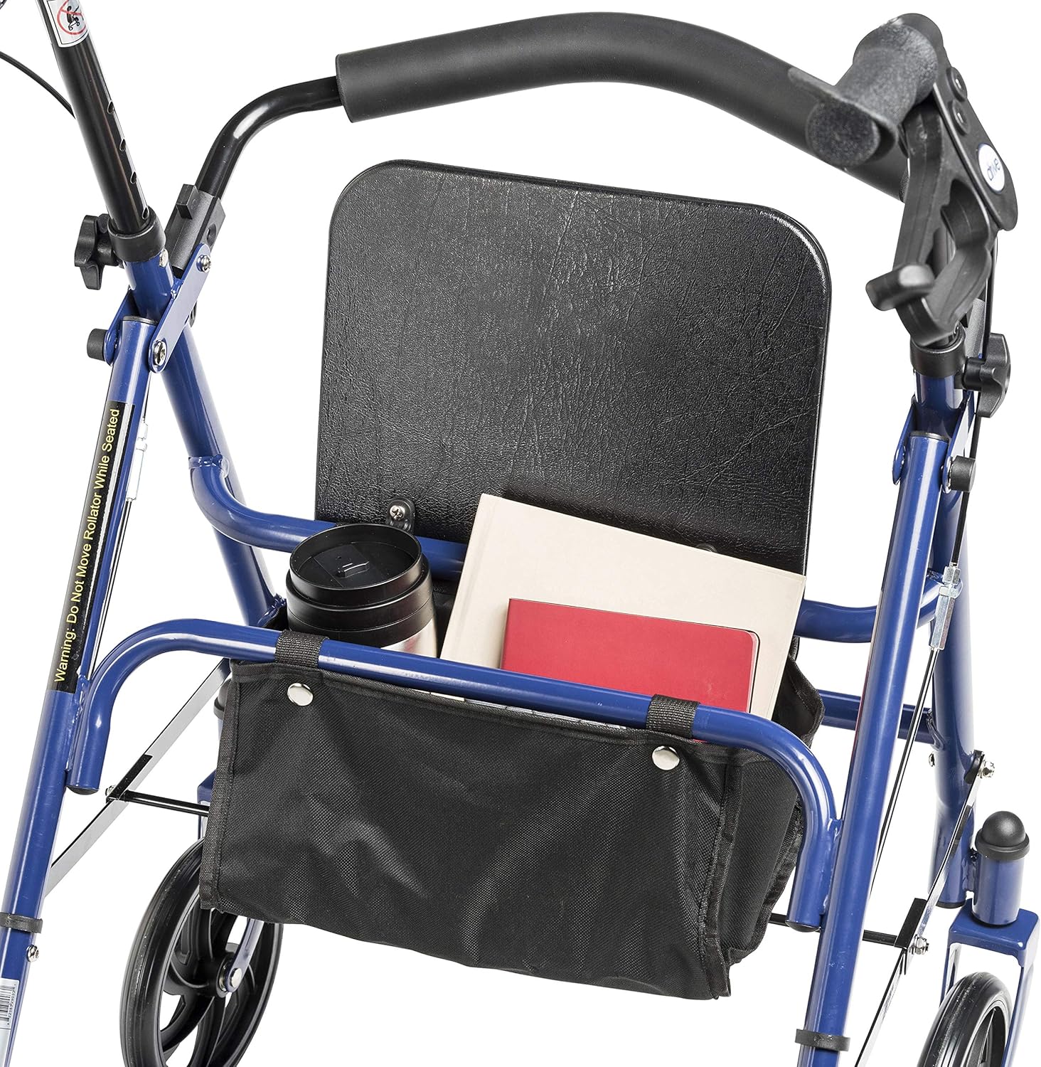 Drive Medical 10257BL-1 4-Wheel Rollator Walker With Seat & Removable Back Support, Blue : Health & Household