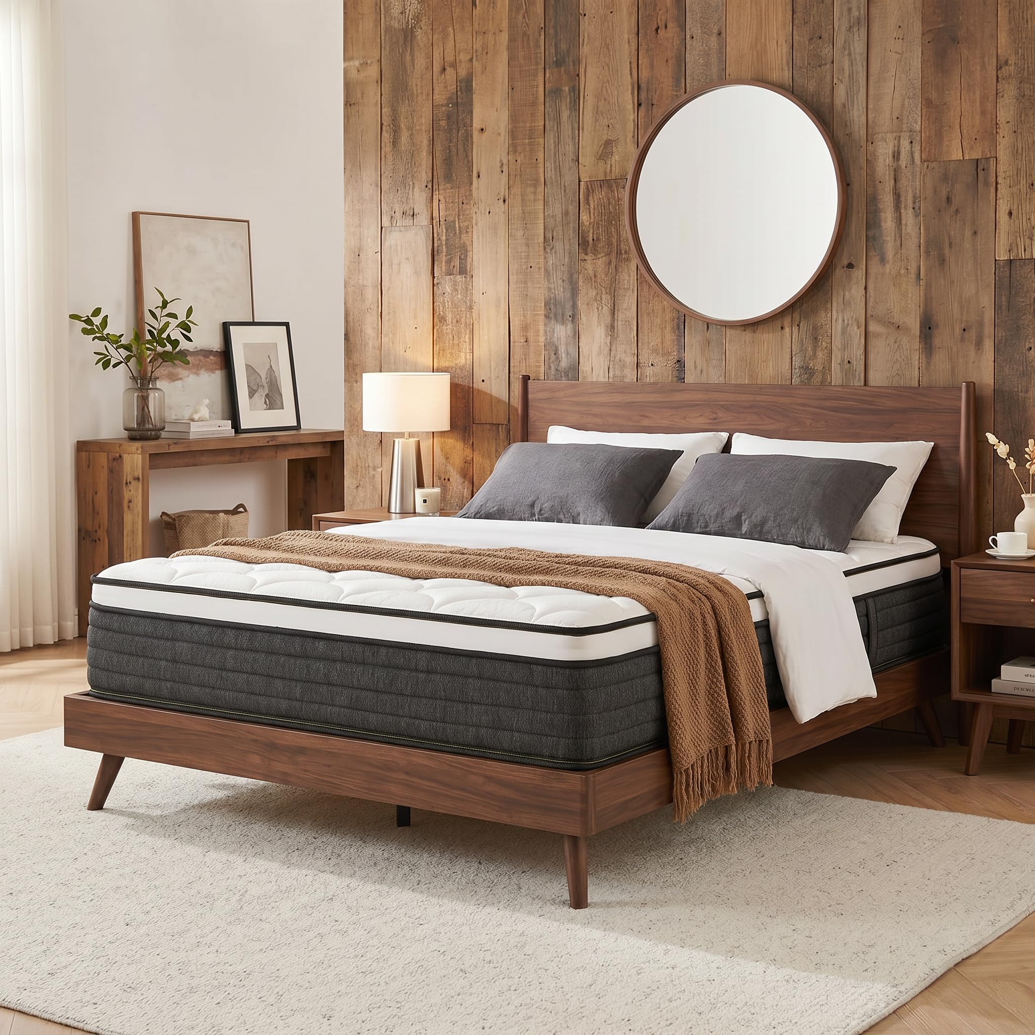 Queen Mattress in a Box, Hybrid Mattresses Queen Size 10 Inch Medium Firm