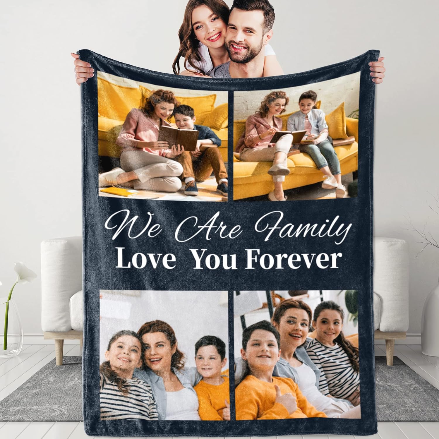 DIYKST Custom Blankets with Photos and Text Customized 4