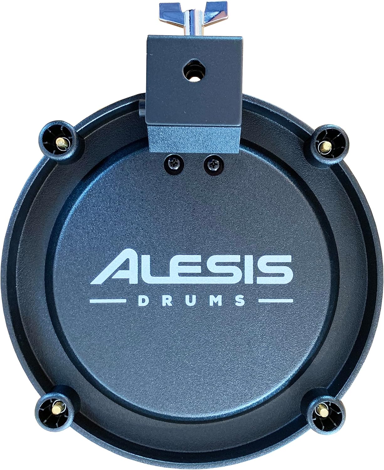 Alesis 8-inch Mesh Drum Pad mounted on a drum rack