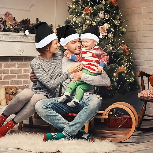 Miniatura 6 de Gorros De Navidad - 12 sombreros de Papá Noel, cómodos sombreros de Papá Noel para adultos, sombreros de Navidad para hombres y mujeres, gorros de