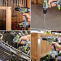 Vista 8 de WORKPRO Juego de herramientas para el hogar con taladro atornillador inalámbrico de iones de litio de 20V, kit de herramientas de reparación