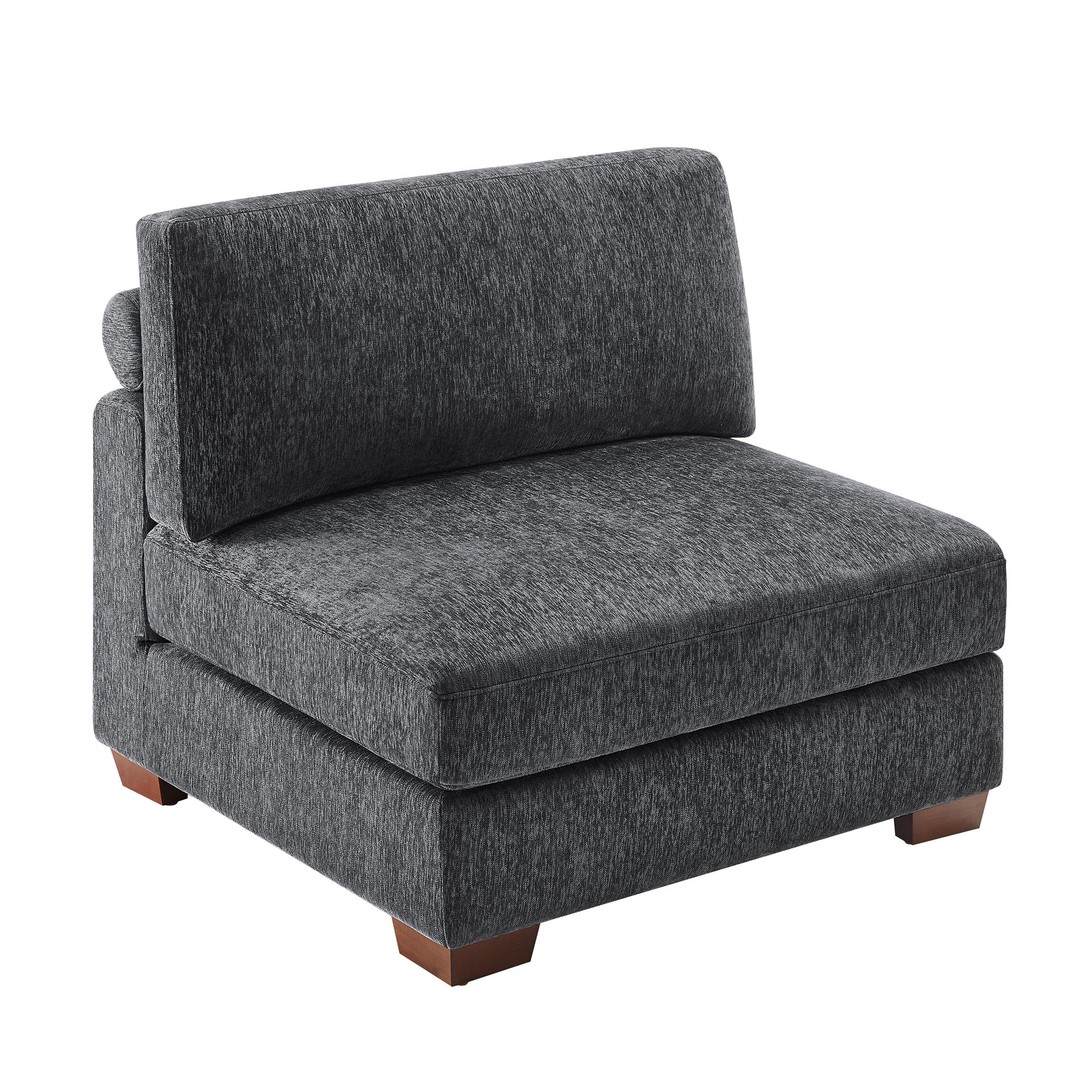 Upholstered Square Module for Modular Sectional Sofa (Grey, Middle Module)