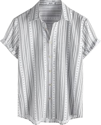 Mens Hawaiian Shirt Casual Button Down Short Sleeve Beach Shirts