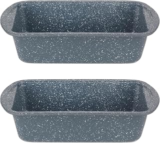Russell Hobbs COMBO-5443 2Pcs 28cm Non-Stick Carbon Steel Sheets with Handle, Easy to Clean for Cookies, Bread and Malt - Nightfall Stone Collection, Blue Marble, 5 Year Warranty