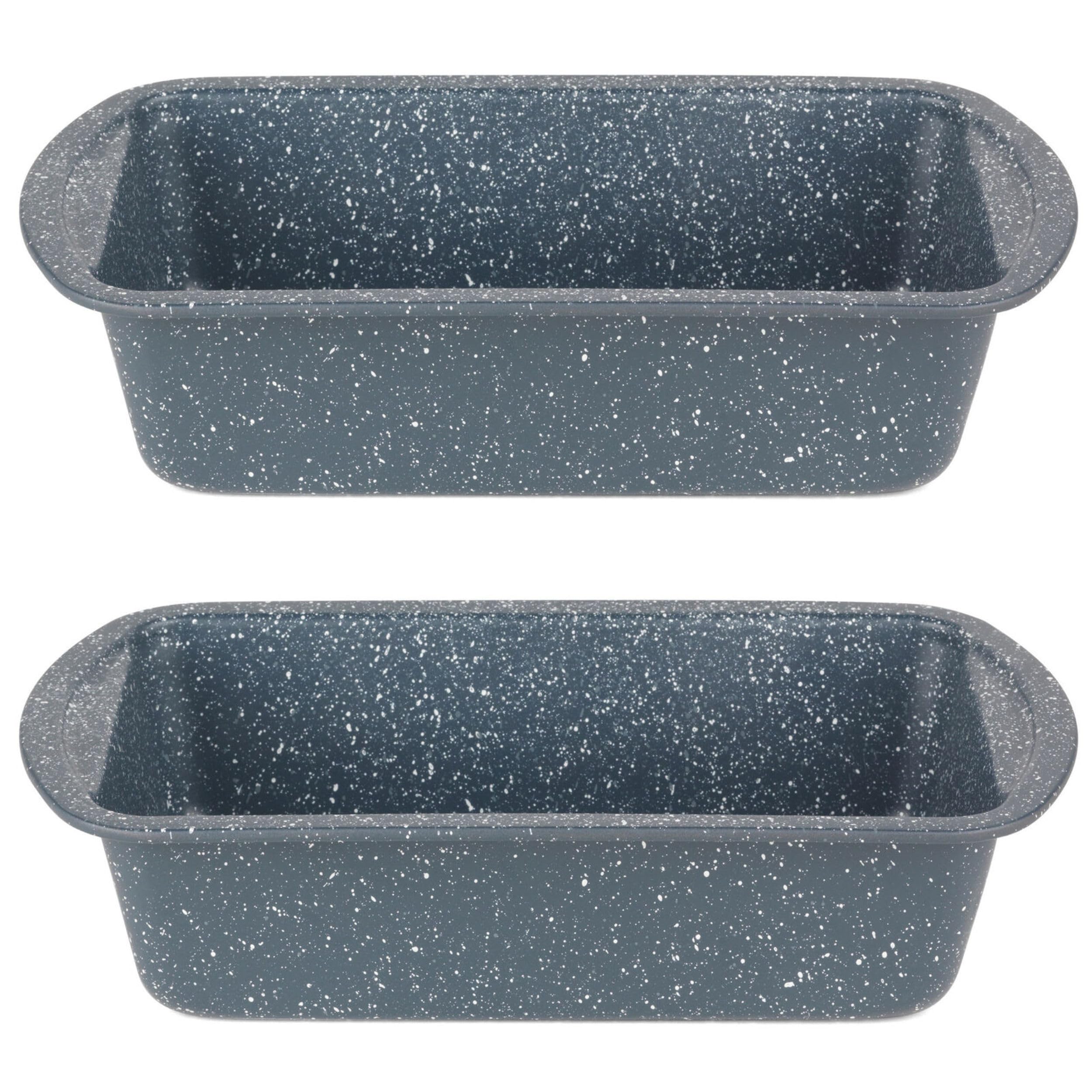 Russell Hobbs Russell Hobbs COMBO-5443 Non-Stick Loaf Pan Set of 2, 28cm Carbon Steel Bread Tin with Handles, Easy Clean for Cakes, Bread & Ma