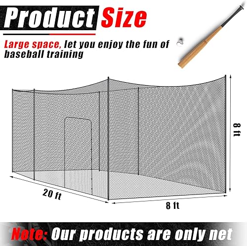 Miniatura 2 de Syhood Red de Jaula de Bateo de Béisbol de Servicio Pesado Red de Práctica de Bateo de Críquet Sóftbol Jaula de Lanzamiento Portátil, Pantalla de