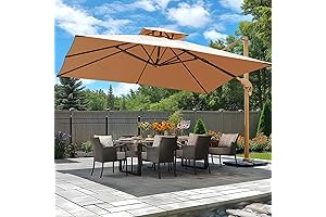 10 Feet Patio Umbrella Outdoor Cantilever Square Umbrella