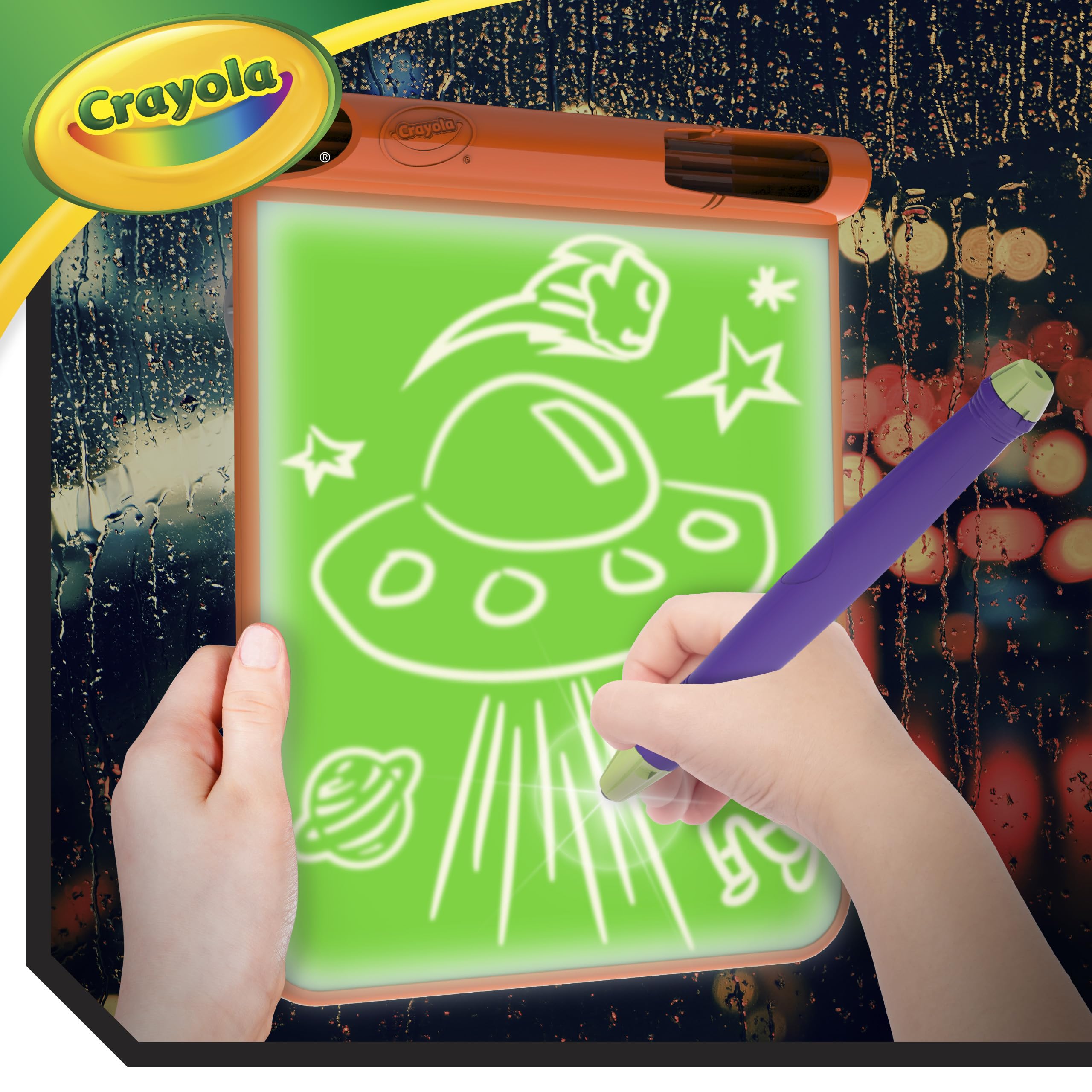 Crayola - Travel Glow Art Studio, Lavagna Luminosa, Gioco e Regalo per bambini, da 6 anni