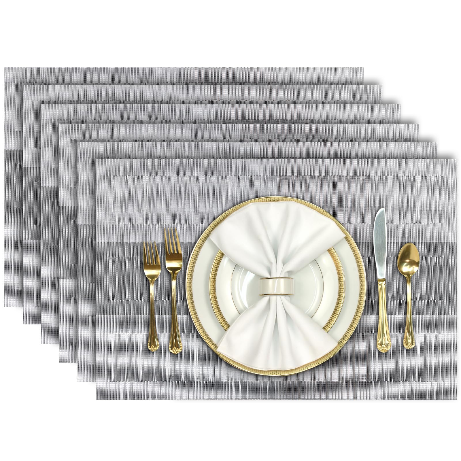 Aofmee Placemats, Heat Resistant Table Mats Set of 6