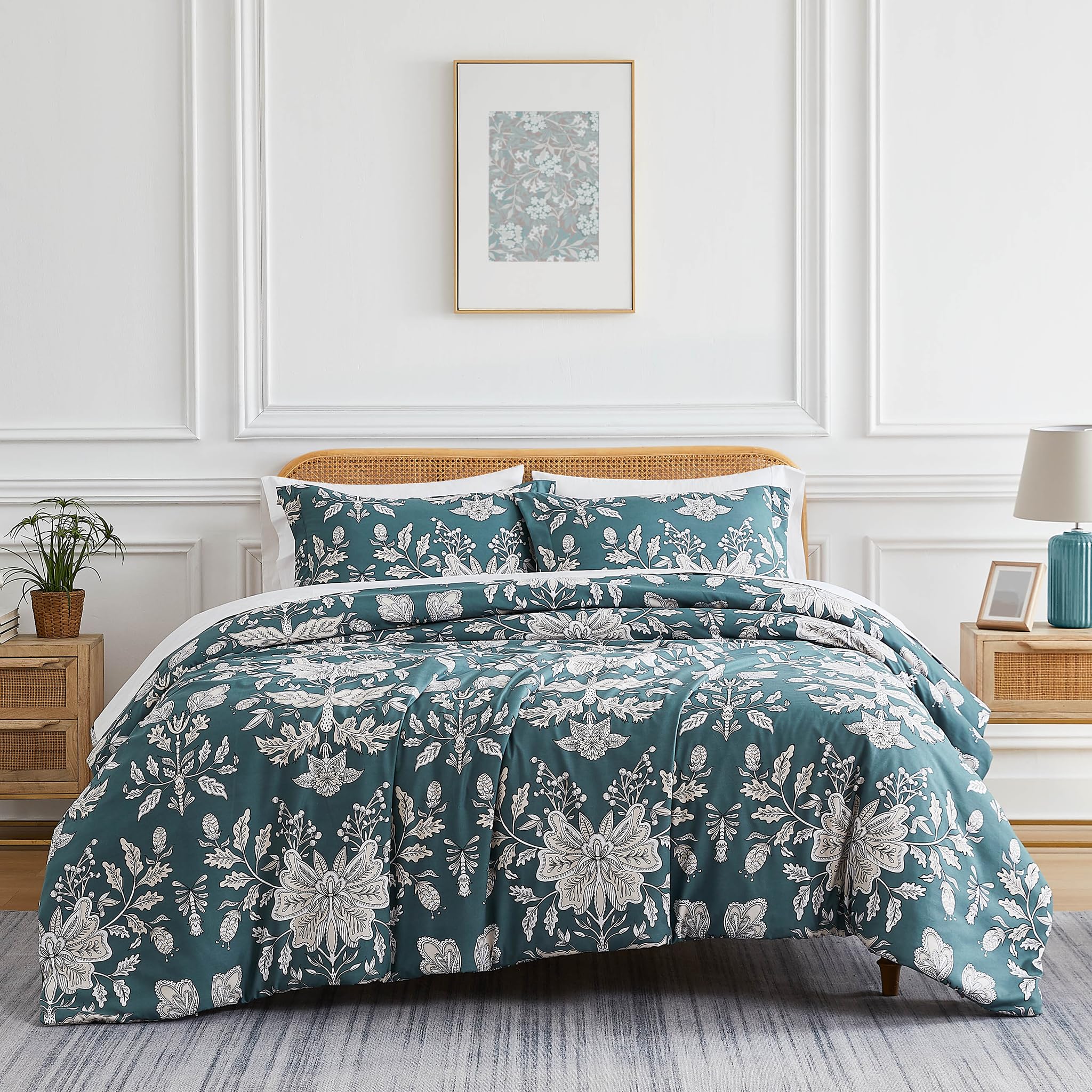 Southshore Fine Living, Inc. Vintage Garden Collection - Twin XL Comforter Set, Dorm Premium Bedding, All-Season Down Alternative Lightweight,