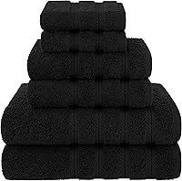 Vista 30 de American Soft Linen Juego de toallas de lujo de 6 piezas, 2 toallas de baño, 2 toallas de mano y 2 toallas pequeñas, toallas turcas 100% algodón