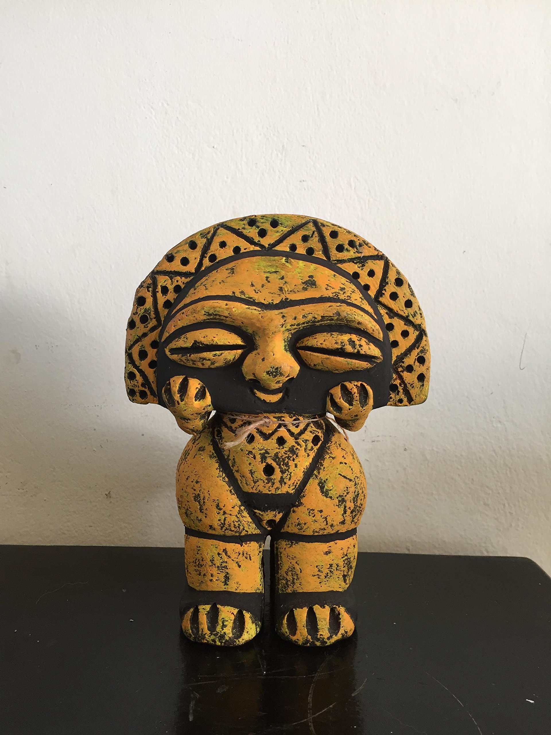 Guillen arte Taino Indigenous Handmade Clay Figure Moon Goddess Diosa Luna caribeño pre-Colombian Ar