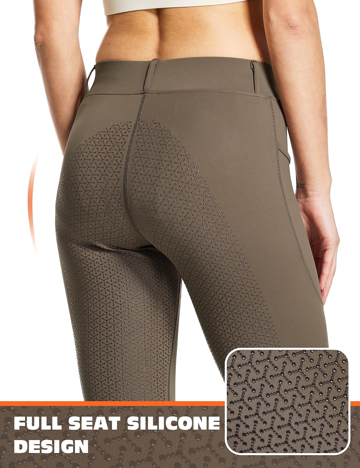 FitsT4 Sports Women's Full Seat Horse Riding Pants Bootcut Riding Tights with Pockets Equestrian Breeches for Women - Image 3