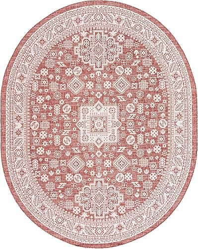 Miniatura 371 de Rugs.com Outdoor Aztec Collection Alfombra – 4 x 6 pies alfombra de tejido plano gris carbón perfecta para salas de estar, grandes comedores, planos