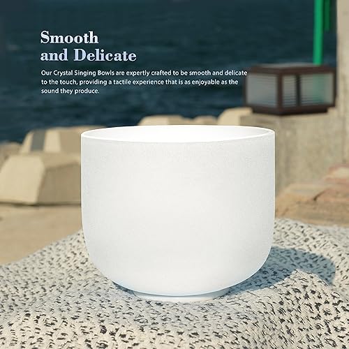 Miniatura 6 de TOPFUND Cuenco de cristal negro D# Note para el ombligo Chakra de 8 pulgadas con funda de transporte resistente y mazo de gamuza