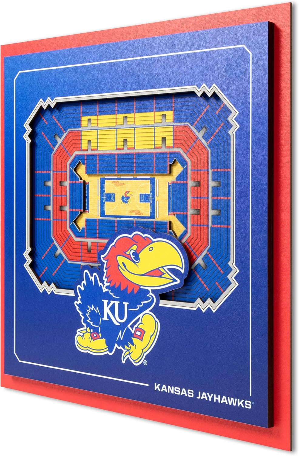 YouTheFan Officially-licensed NCAA Stadium Series 3D Wall Art - multi-layer team stadium replica, detailed sports fan gift, indoor decor