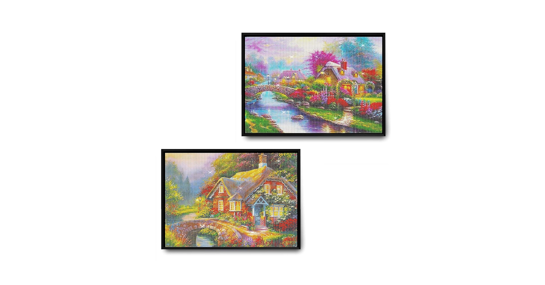 Amazon | LUIOEHM 2枚 ダイヤモンドアートクラブ 絵画 風景