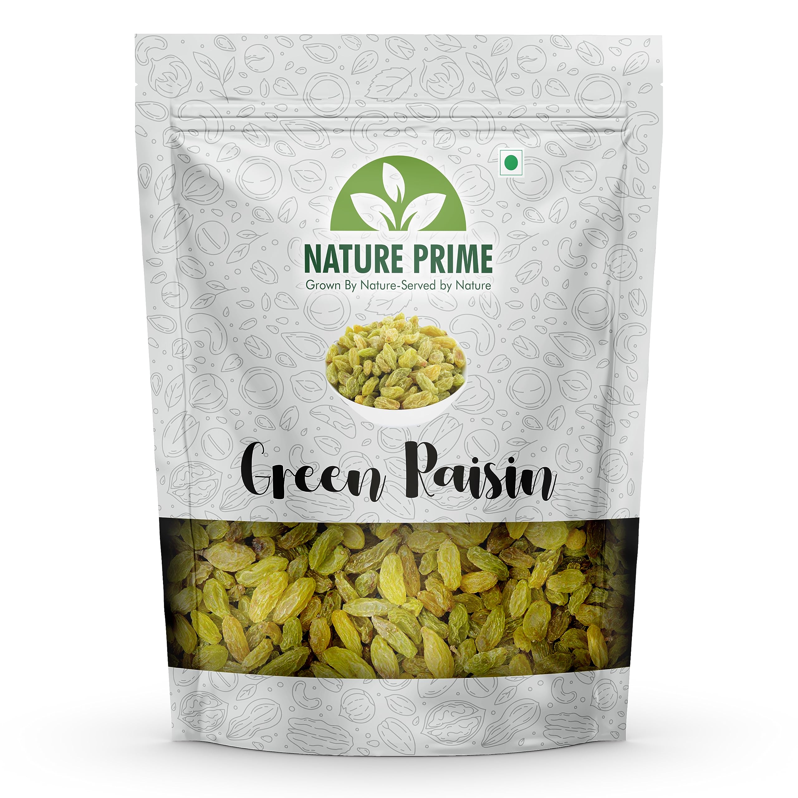 Nature prime raisins 1 kg| kismis | Rich in Iron & Vitamin B | Seedless Green Kishmish | Healthy Snacks | Dry Fruits