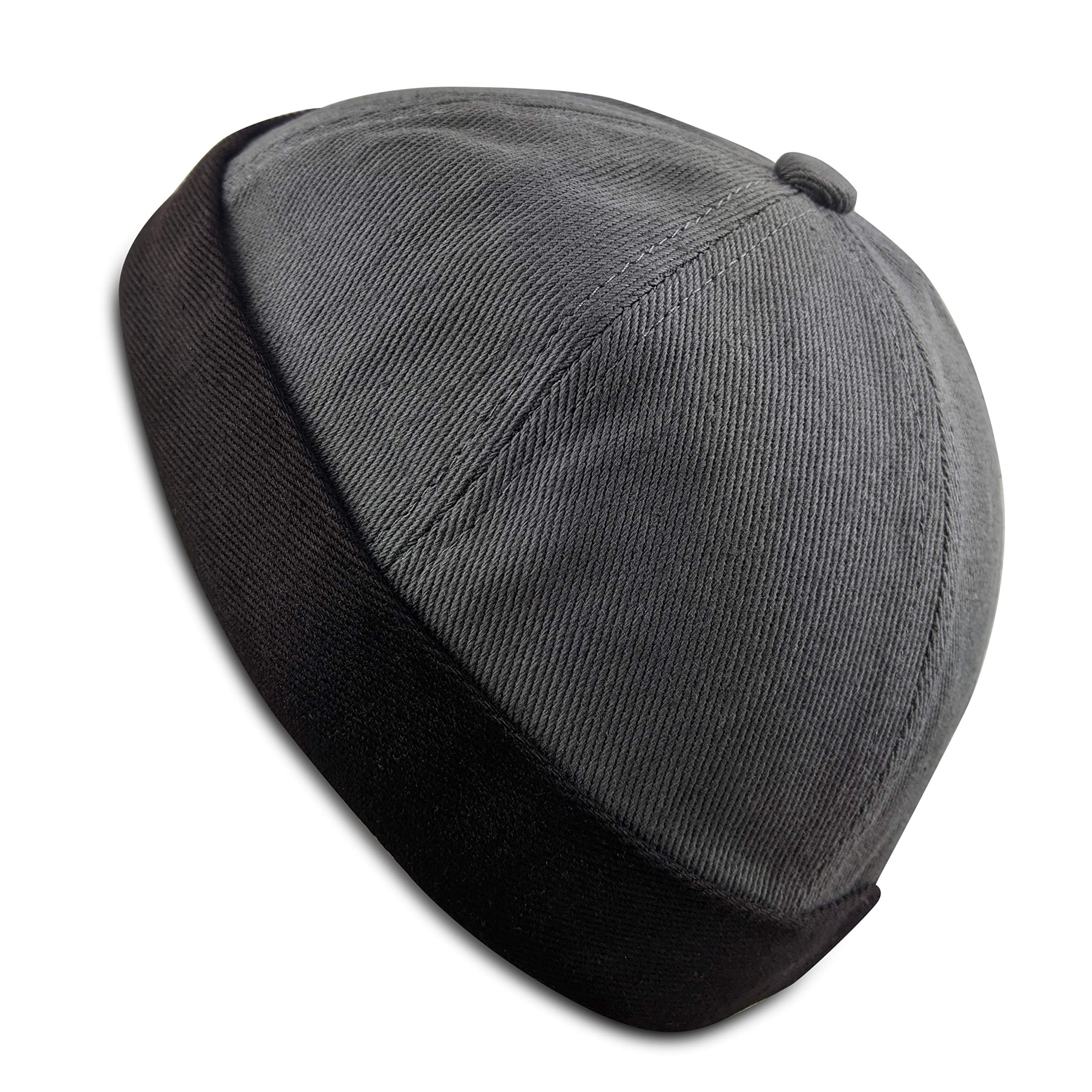 SnugZeroBrimless Adjustable Docker Hat Beanie | Retro Cotton No Visor Cap Men and Women