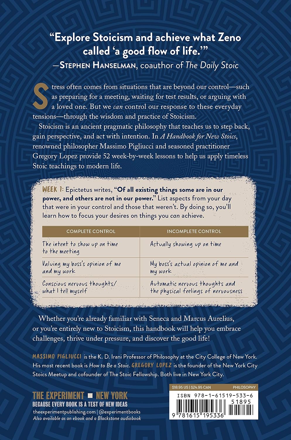 A Handbook for New Stoics: How to Thrive in a World Out of Your Control―52 Week-by-Week Lessons