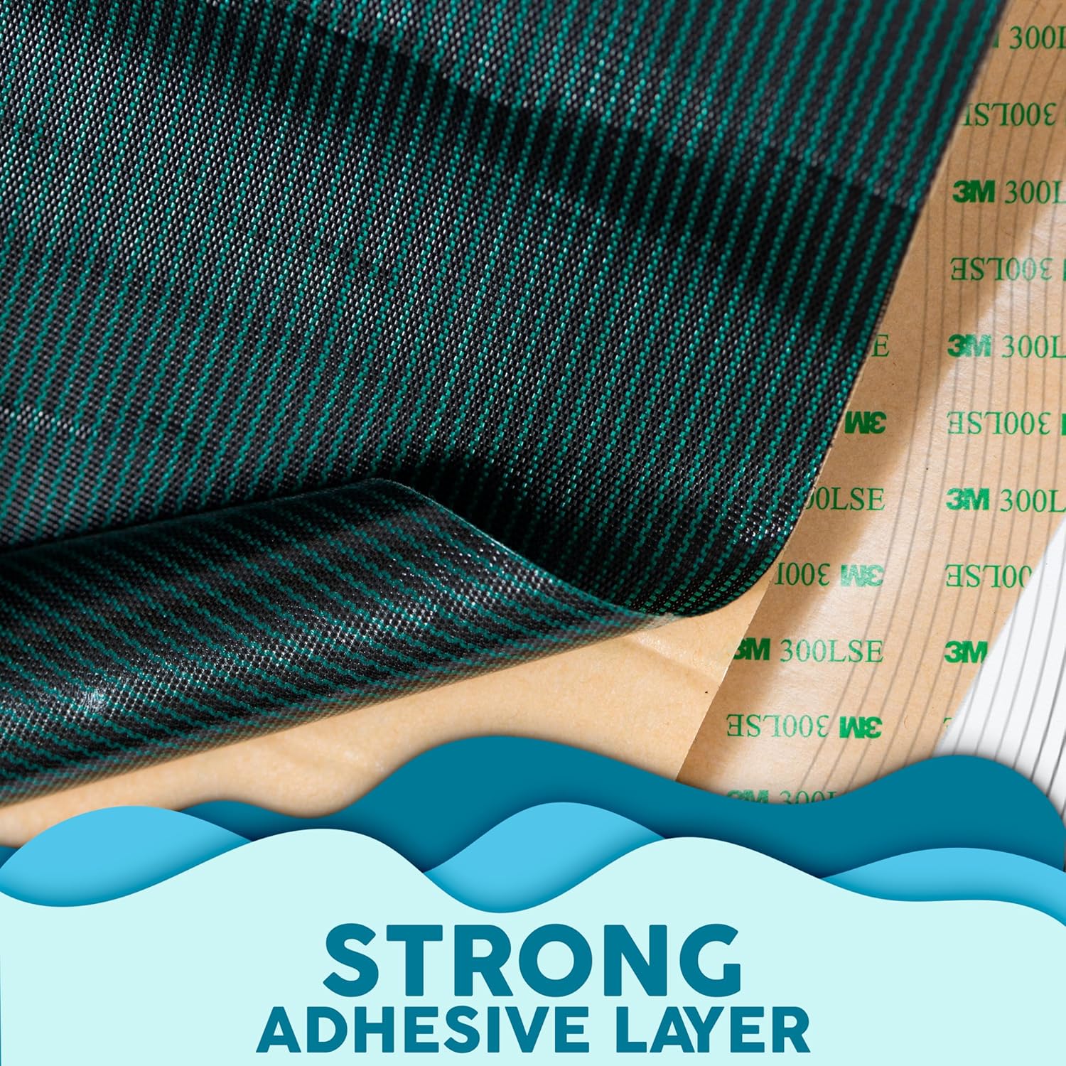 Pool Cover Patch Repair Kit, 2 Rolls 8 x 36 Inch Each, Green Self-Adhesive Woven Vinyl, Swimming Pool Cover Patches, Peel-and-Stick Application, Custom Cut for Long Rips