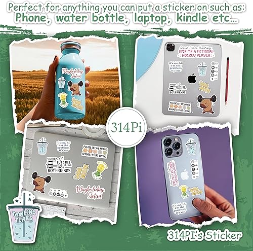 Miniatura 3 de Calcomanías de lágrimas de Tamlins, calcomanías para Kindle, calcomanías de vinilo para asistente de agua, calcomanías de libros para botellas de