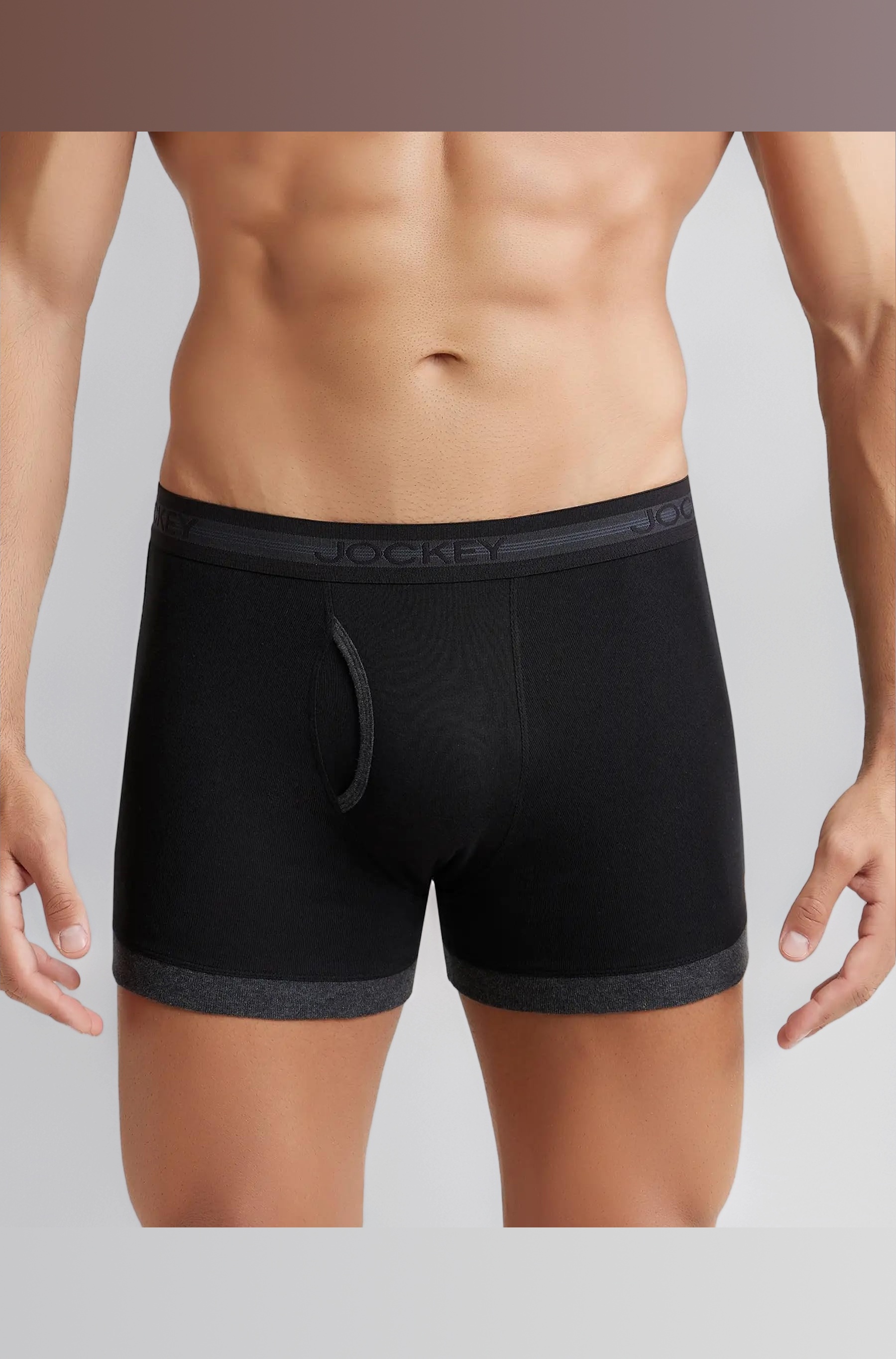 Jockey 1017 Men's Super Combed Cotton Rib Solid Boxer Brief with Stay Fresh Properties