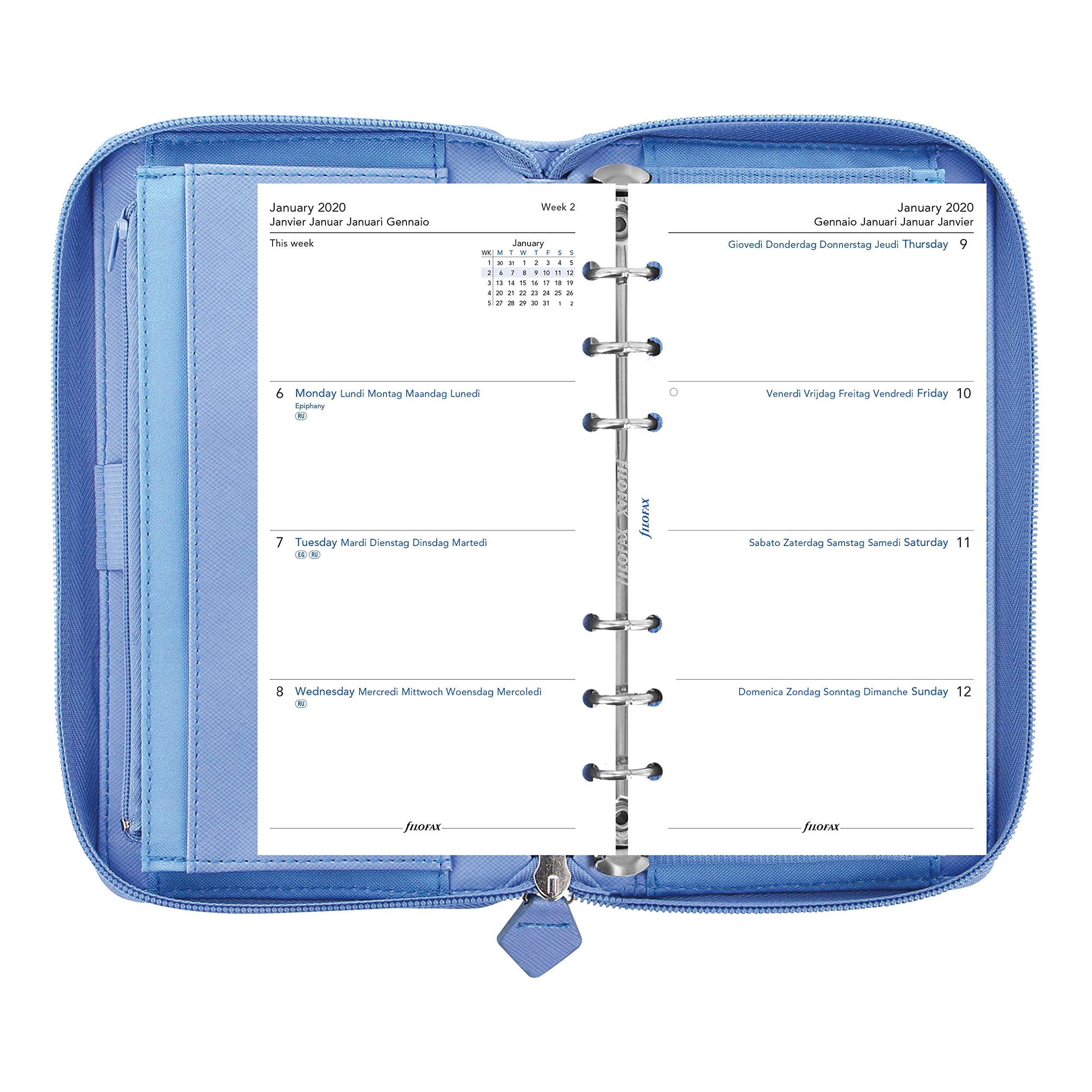 Saffiano Personal Compact Zip Organir | Filofax – Filofax - View #4