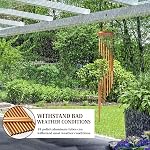 Fohil Wind Chimes, 36" Large Memorial Wind Chimes Outdoor with 18 Aluminum Alloy Tubes and Hook, Best Gift for Christmas,Mom,Grandma, Patio,Garden,Balcony, Courtyard and Outside Home Decor (Gold)
