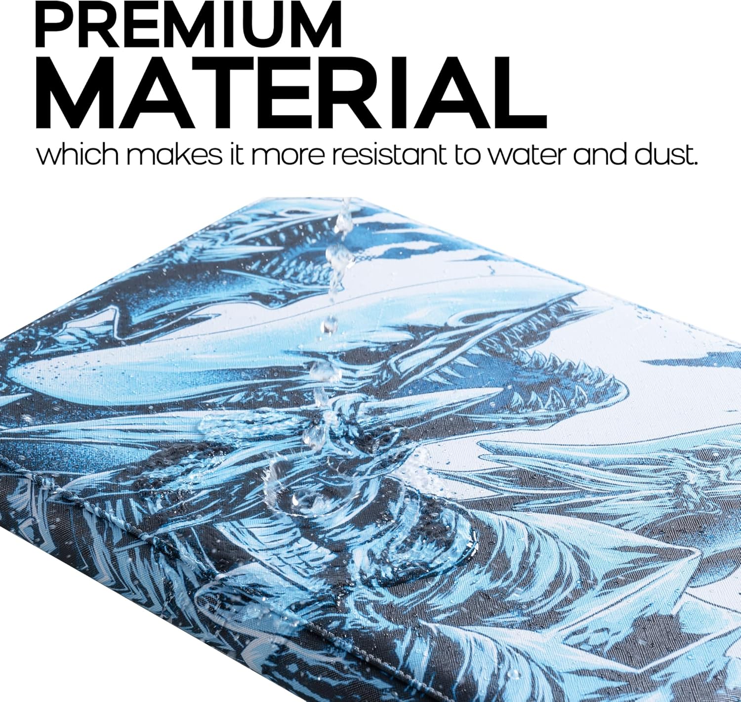 Card Binder 16 Pocket, Fits 1024 Cards - Premium 16 Pocket Ringless Card Binder Compatible for Yugioh Cards（Model Y, Blue & White）