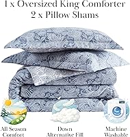 Vista 2 de Southshore Fine Living, Inc. Oversized King Comforter Bed Set, Down Alternative Paisley Bedspread, Reversible Bedding Sets, California King Sized