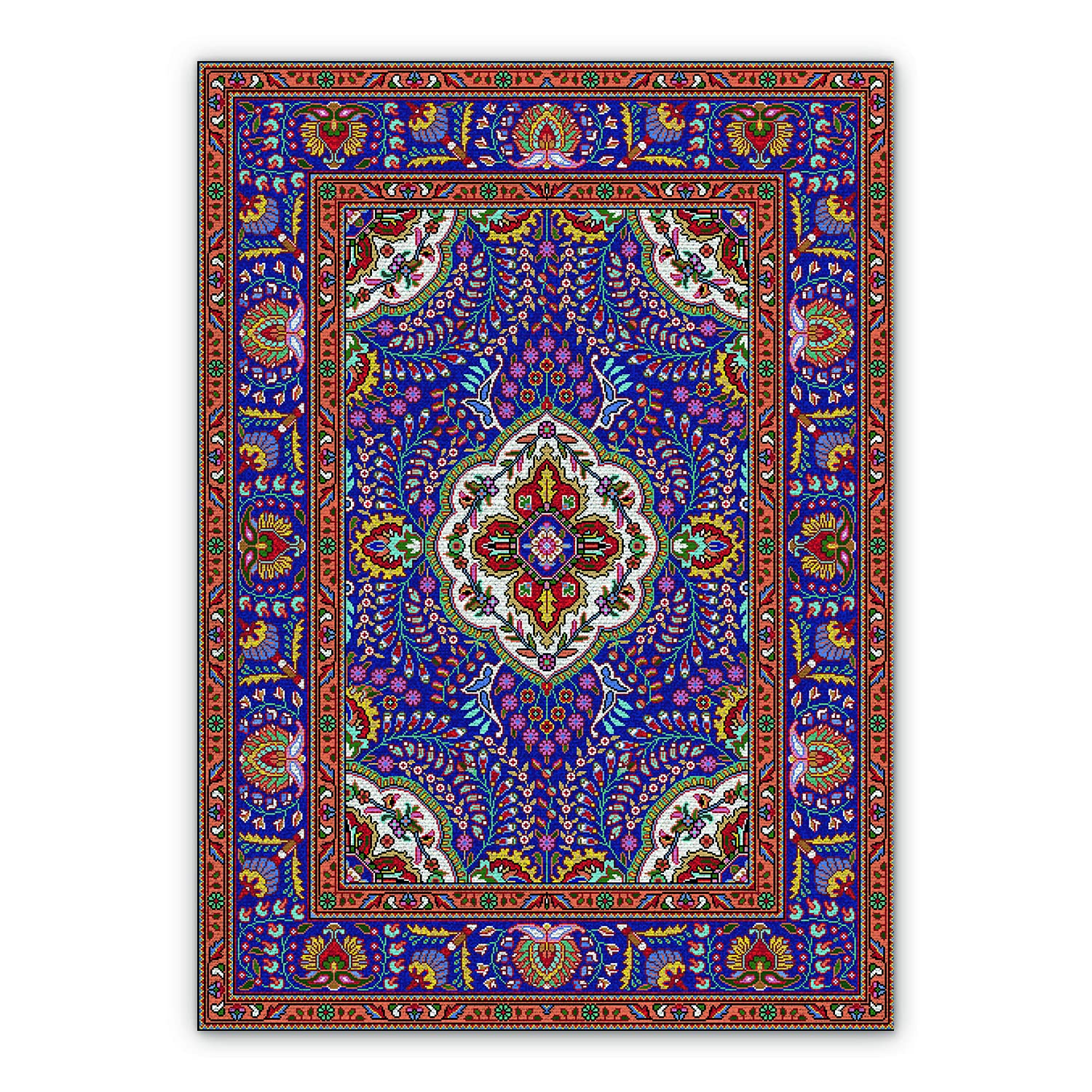 Tapis en vinyle 60x80cm PVC de cuisine et salle de bain Coloray BirdsEcho motif persan