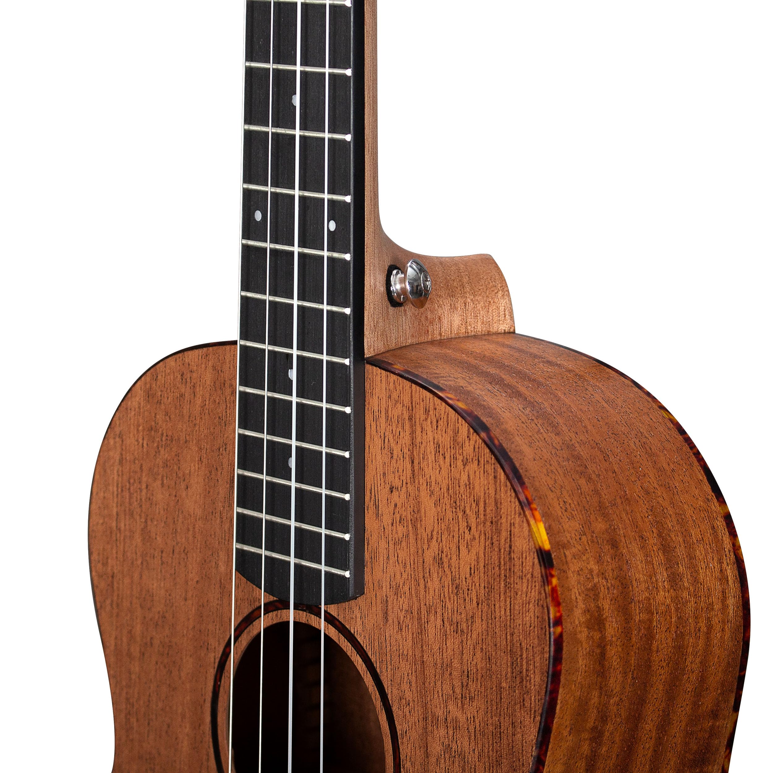 Baritone Ukulele Mahogany mit Aquila Saiten, Gurtpins, gepolsterte Tasche & 3 Plektren