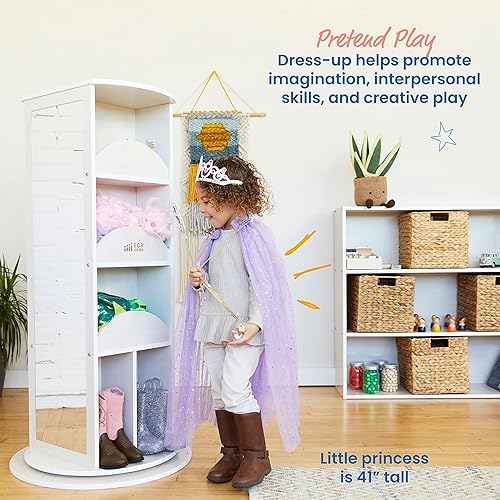 Miniatura 14 de ECR4Kids Carrusel de vestir giratorio, organizador de disfraces, gris lavado Gris (Grey Wash),Natural,Blanco Cal,https://www.amazon.com/dp/undefined