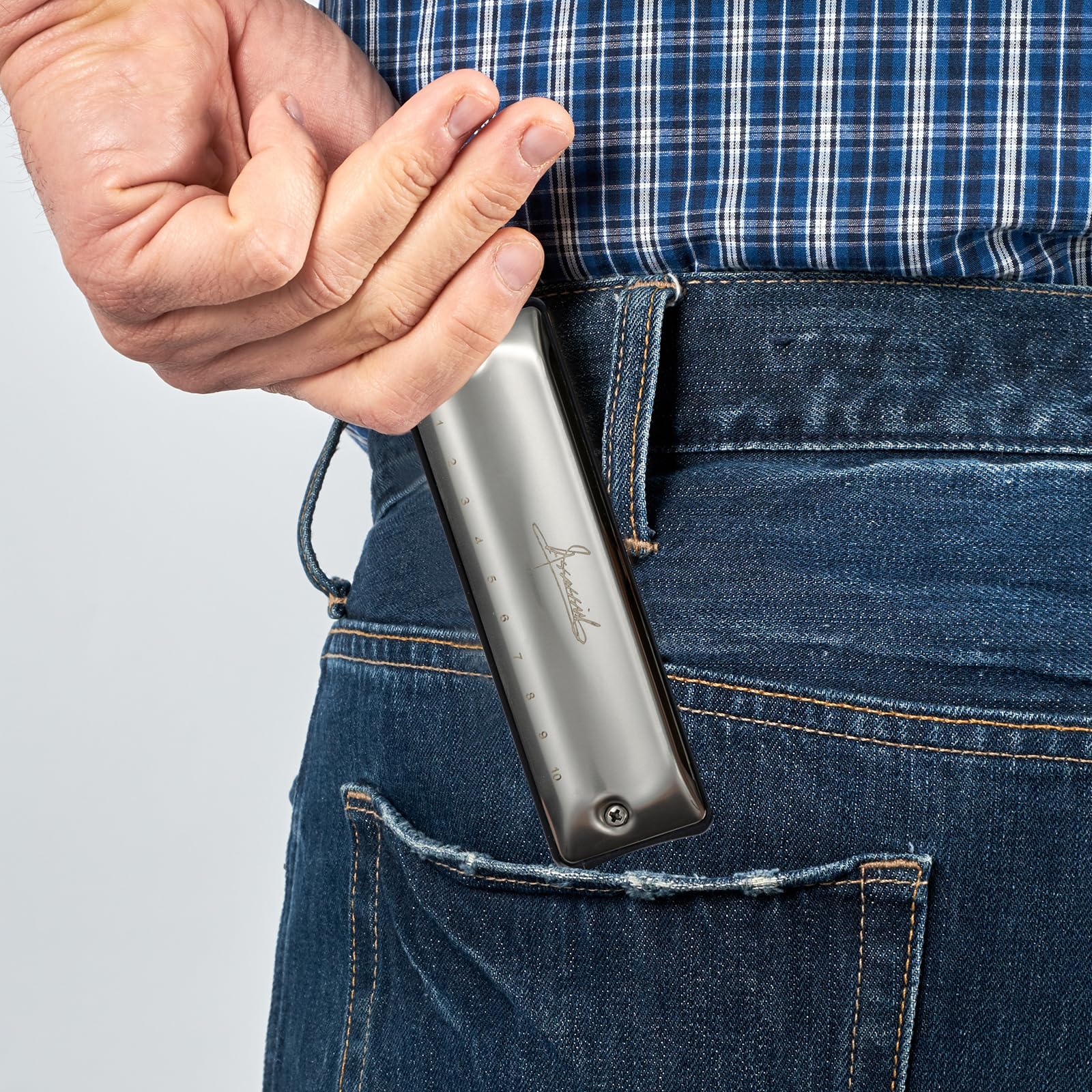 JDR Harmonica de blues en D pour adultes et enfants, débutants, mini orgue buccal avec étui et accessoires de guitare, 10 trous, 20 tons | Assassin