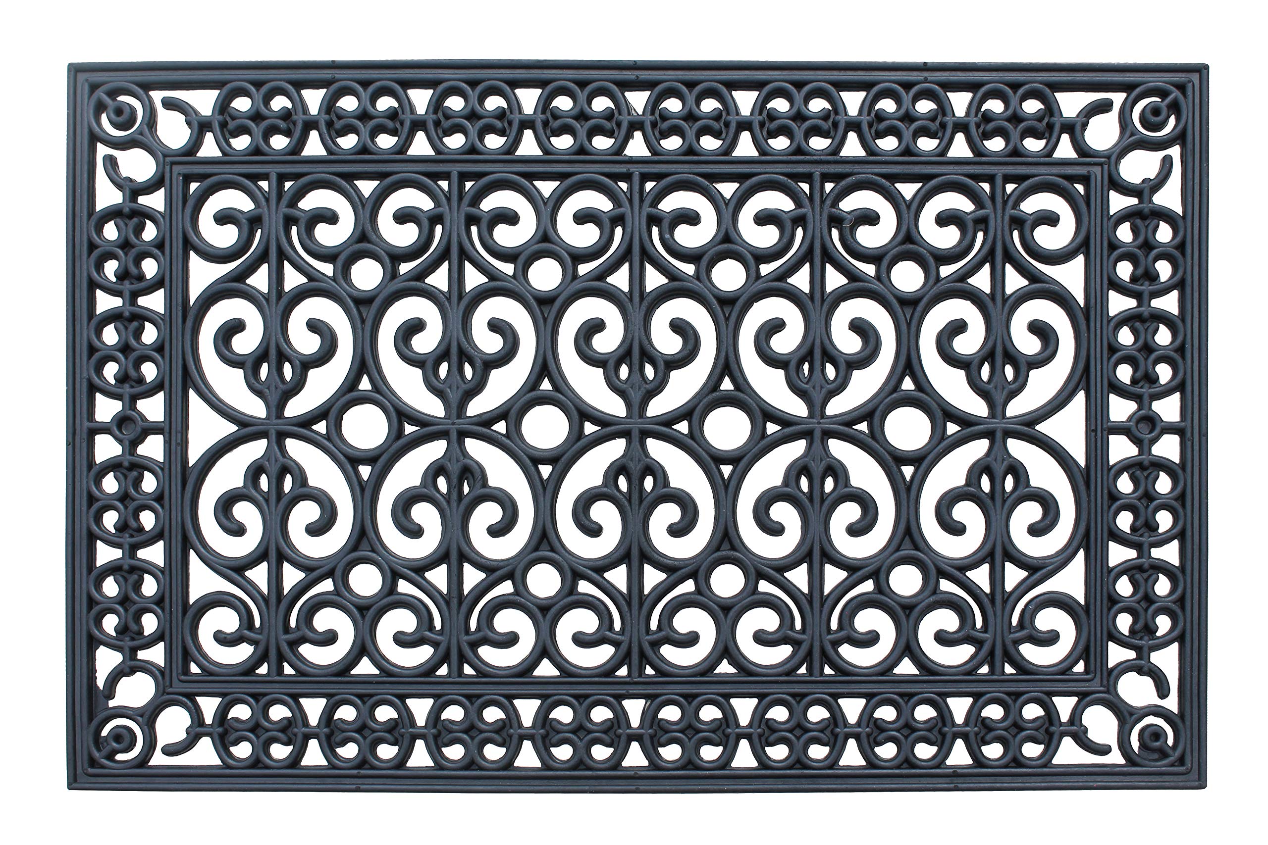 A1HC Large Outdoor Doormat, Rubber, 24" X36”, Ideal for Outside entryway, Scrapes Shoes Clean of Dirt & Grime,Heavy Duty Door Mat for Indoor Outdoor, Mats for Entry,Patio