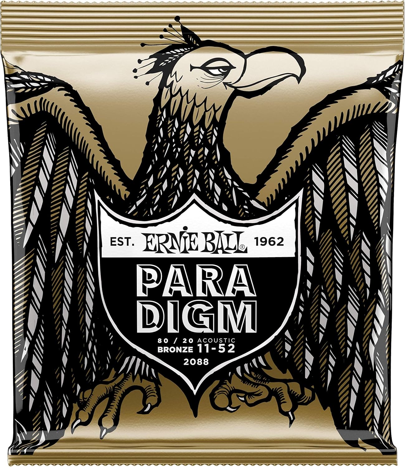 3 PACK Ernie Ball 2088 Paradigm 80/20 Bronze Acoustic Guitar Strings Light 11-52
