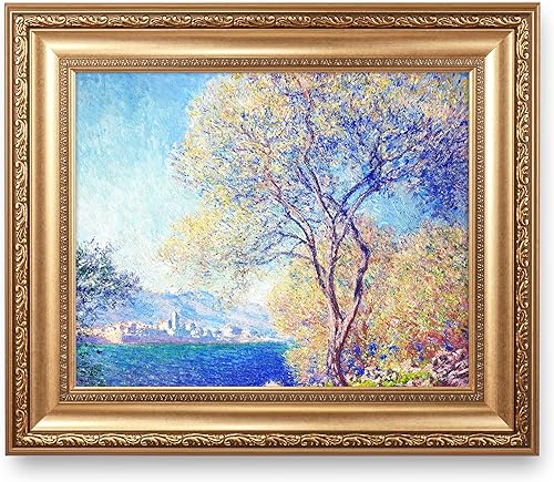 Miniatura 196 de A&T ARTWORK Antibes Seen from The Salis Gardens de Claude Monet Las Obras de Arte Clásico Mundial Reproducciones, Impresiones de Arte en Lienzo
