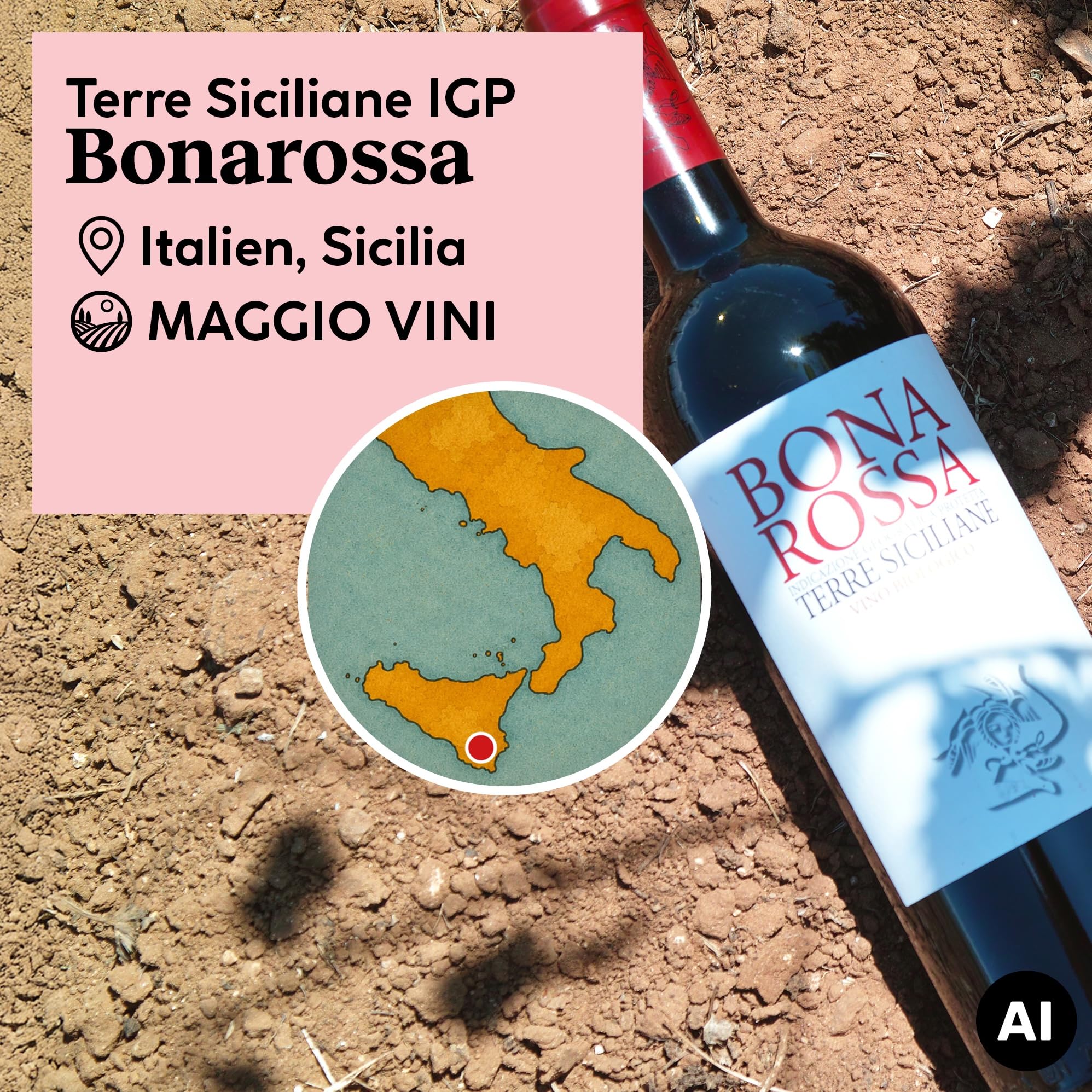 DELINAT Bonarossa 2023 – Italienischer Premium Rotwein trocken