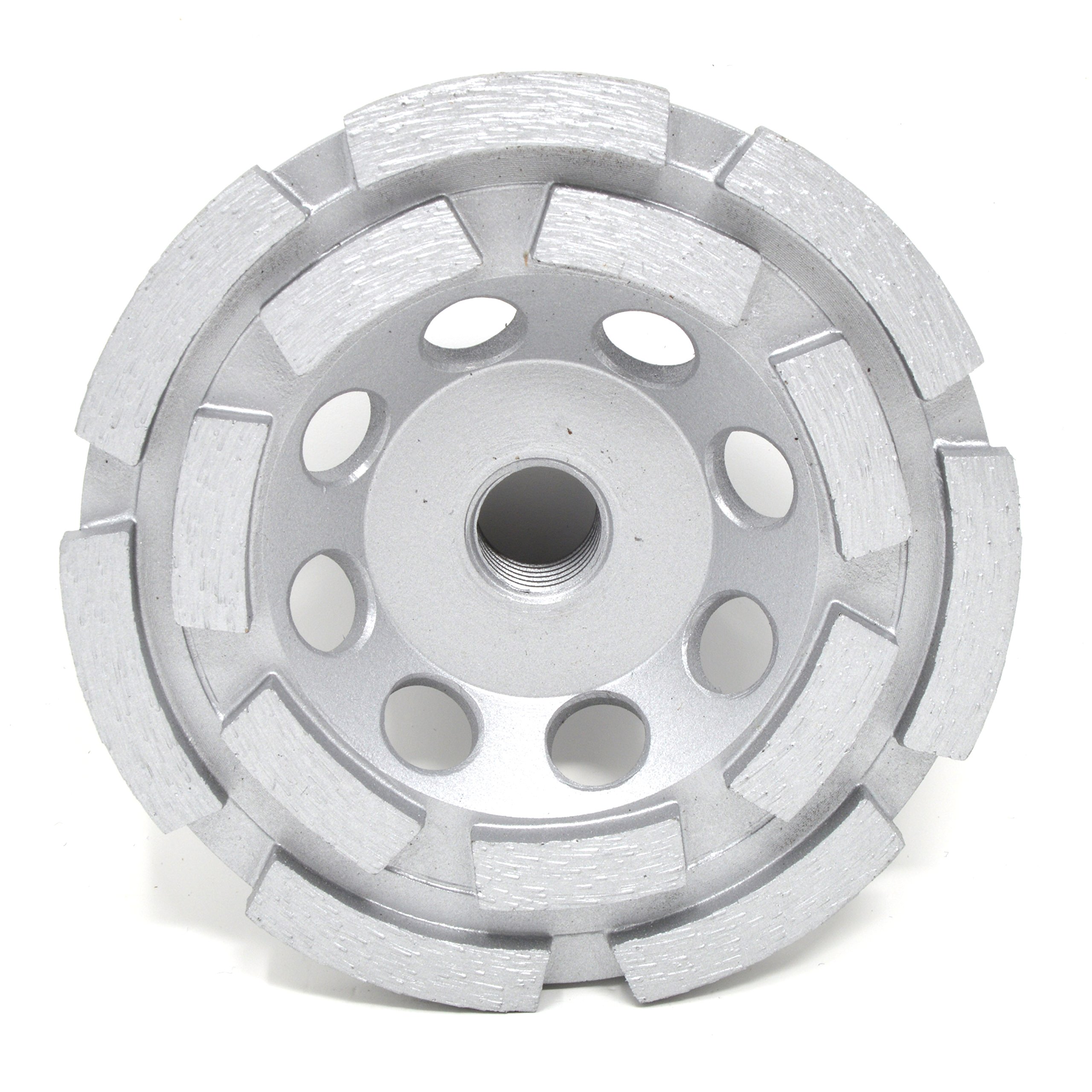 Lackmond SPPGC4.5DN 4.5-Inch Double Row Segmented Diamond Grinding Cup Wheel with 5/8-11 Nut