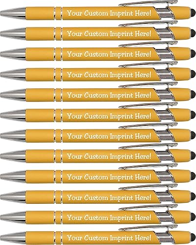 Express Pencils - Bolígrafos personalizados pastel de alta calidad con lápiz capacitivo  Bolígrafos personalizados de metal suave al tacto con tinta
