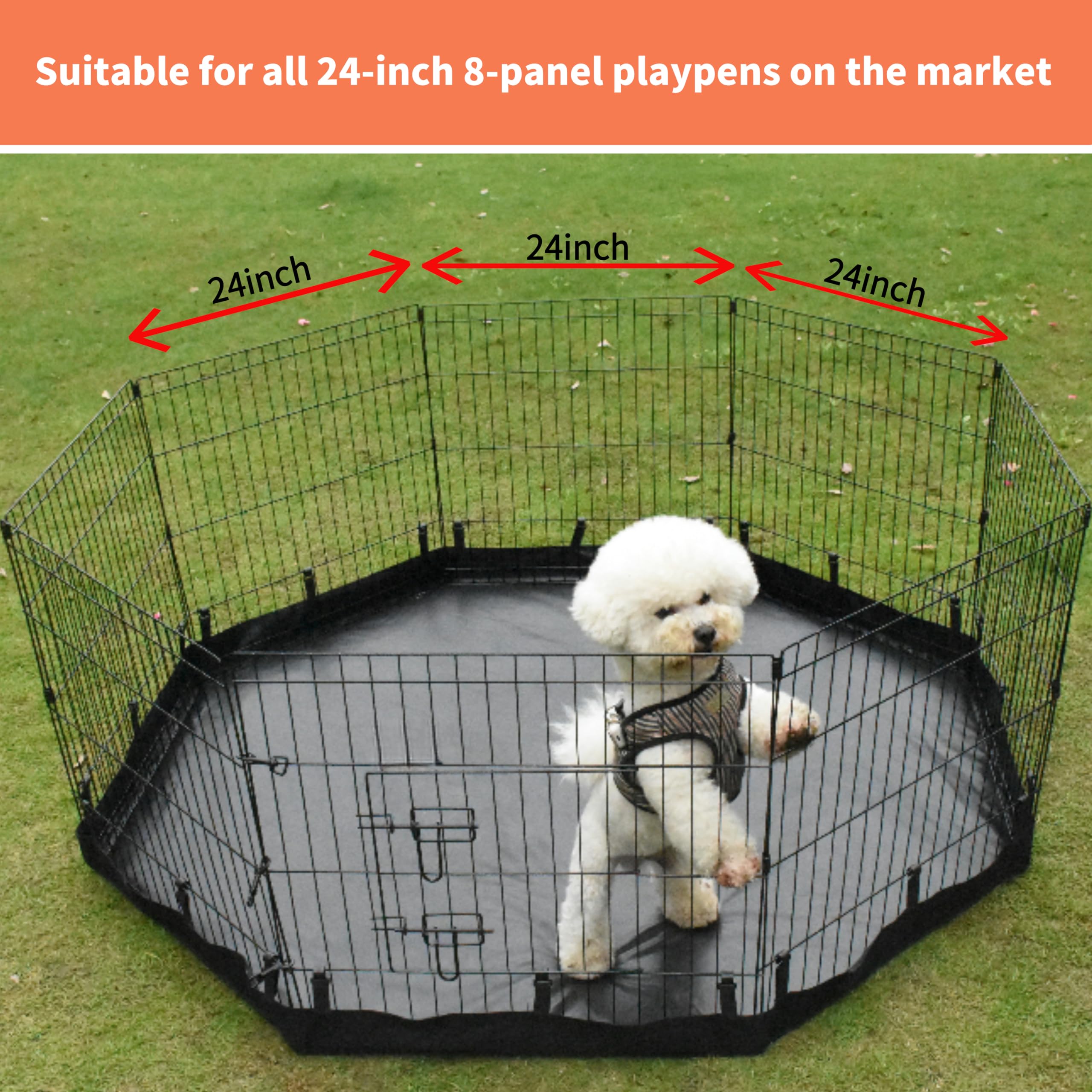 Zuisfau Octagonal Pet Pen Base Mat - Specifically for 8-Panel 24-Inch Width Enclosures! (Note: Mat Only, No Pen Included!) - Image 3